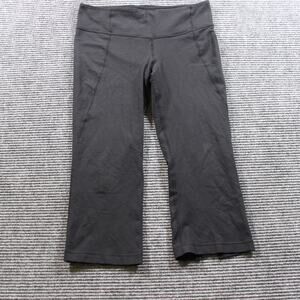 Lululemon Pants Women's Size 8/10 L20 Black Crop Flare Yoga Split Hem